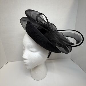 Natasha Black Mesh Headband Hat Fascinator One Size New